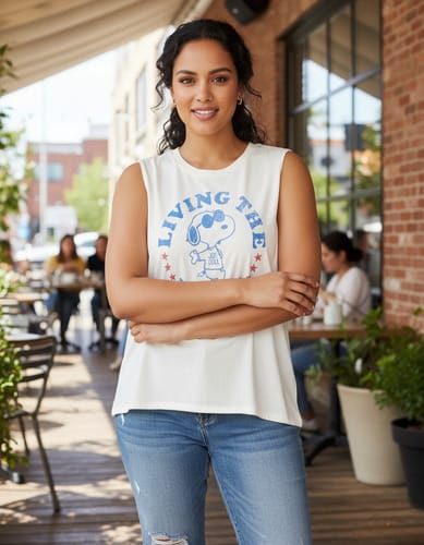 Musculosa dama snoopy
